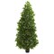 Nearly Natural 5&#x27; Artificial Bay Leaf Cone Outdoor Topiary Tree